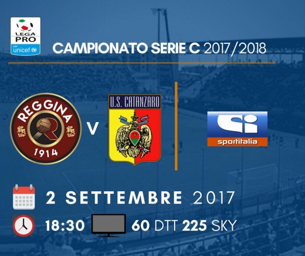 Serie C | Catanzaro, il derby contro la Reggina in diretta su Sportitalia