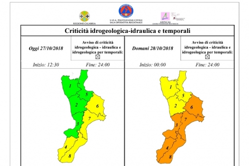 Maltempo, allerta arancione anche a Serra San Bruno