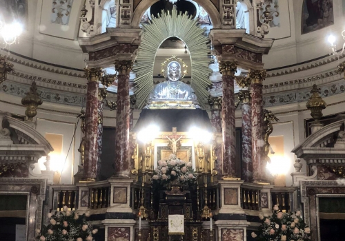 Il busto di San Bruno nella chiesa dell&#039;Addolorata