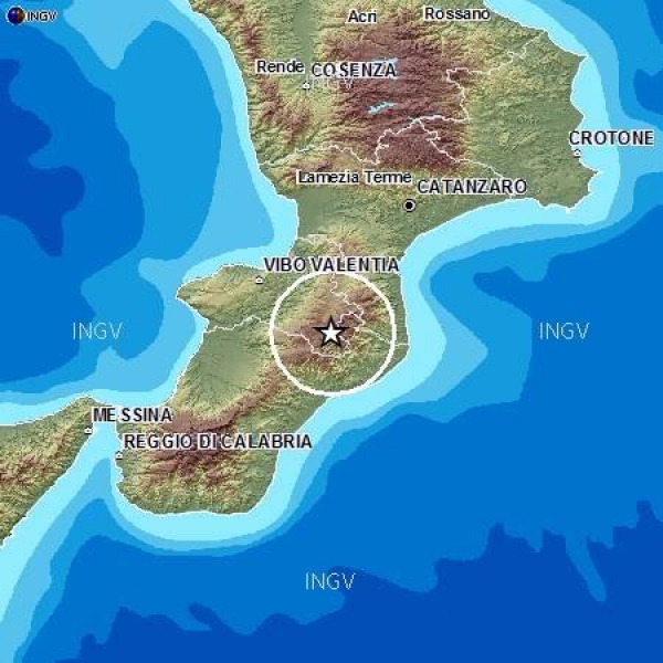 Lieve terremoto nel distretto sismico delle Serre. Epicentro tra Mongiana e Fabrizia