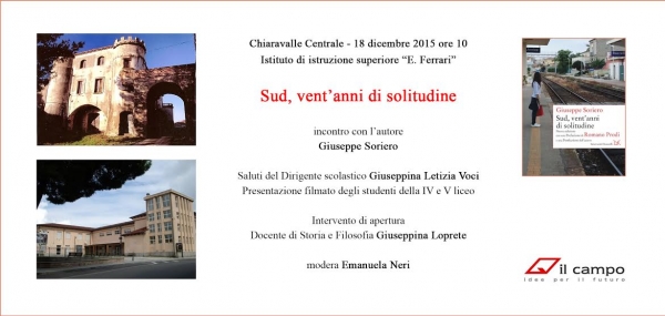 &#039;Sud, vent&#039;anni di solitudine&#039;, a Chiaravalle la presentazione del libro di Pino Soriero