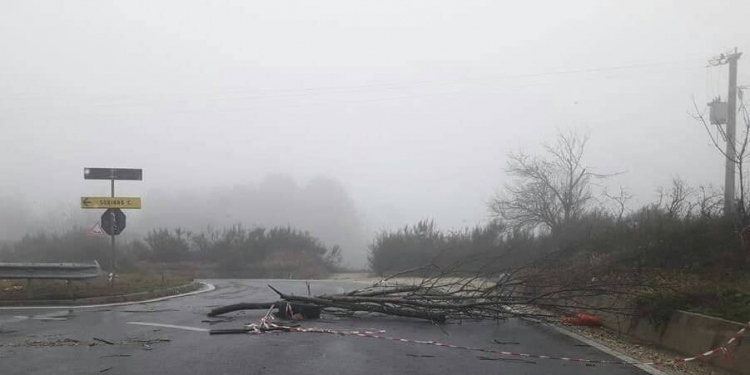 Maltempo, chiuso un tratto della strada “dei carbonai”