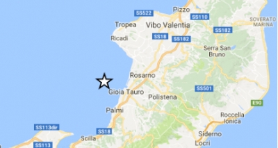 Terremoto di magnitudo 2.4 al largo del Tirreno