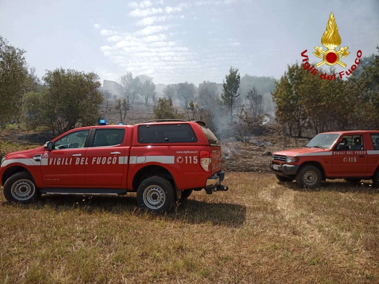 Incendi nel Vibonese, effettuati oltre 20 interventi da parte dei vigili del fuoco