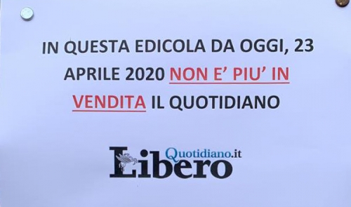 «Non vendiamo più Libero». L&#039;iniziativa di un edicolante di Filadelfia dopo le parole di Feltri