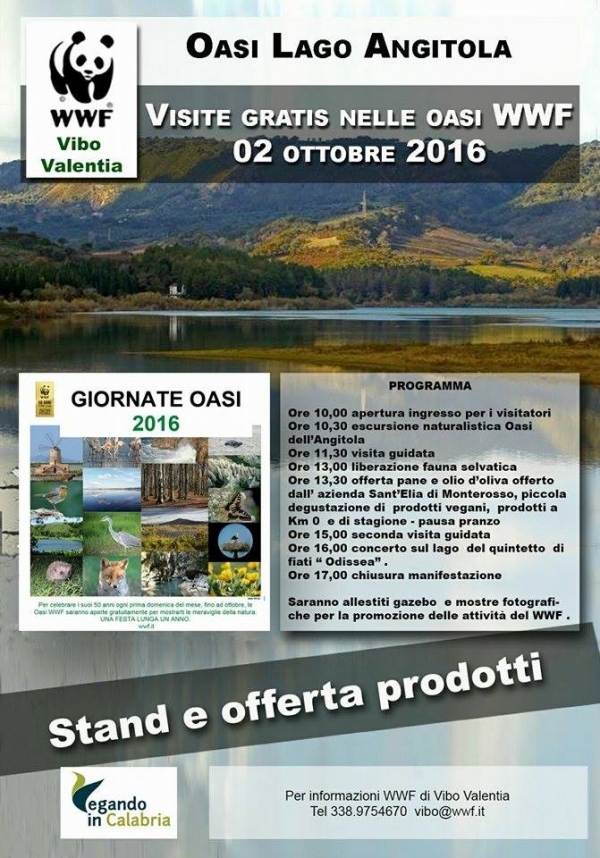 Wwf Vibo, ‘Giornata delle Oasi’ al Lago Angitola. Tra escursioni, gastronomia e buona musica