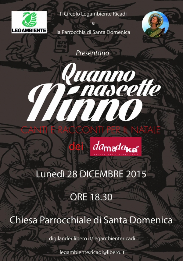 Legambiente Ricadi presenta “Quanno nascette Ninno”: la tradizione del Natale cantata dai Damadakà