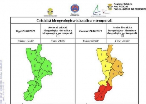 Maltempo, allerta rossa a Serra