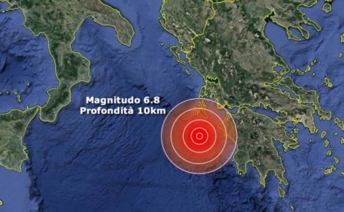 Violento terremoto in Grecia avvertito anche in Calabria