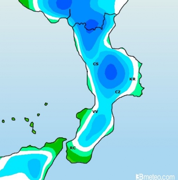 Meteo Serre, vertiginoso crollo delle temperature dalla tarda serata di domani