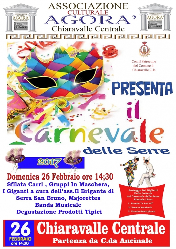 Chiaravalle, festeggiamenti di carnevale rinviati a domenica prossima a causa delle condizioni meteo incerte