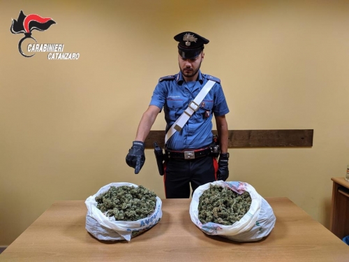 In auto con due chili di marijuana, arrestato 26enne nel Catanzarese