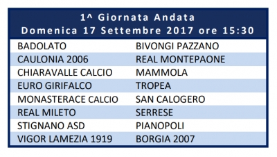 Prima categoria | Esordio a Mileto per la Serrese, il calendario completo