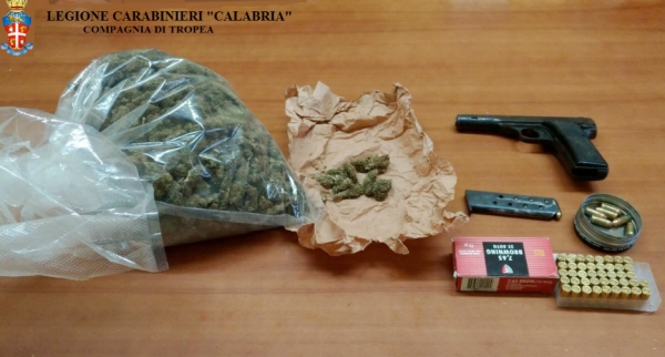 Pistola, munizioni e marijuana nell&#039;azienda agricola, arrestato 49enne di Limbadi