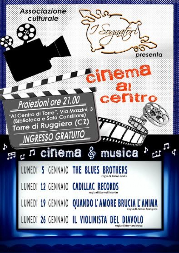 Torre, le pellicole che raccontano la musica nella rassegna “Cinema al Centro”