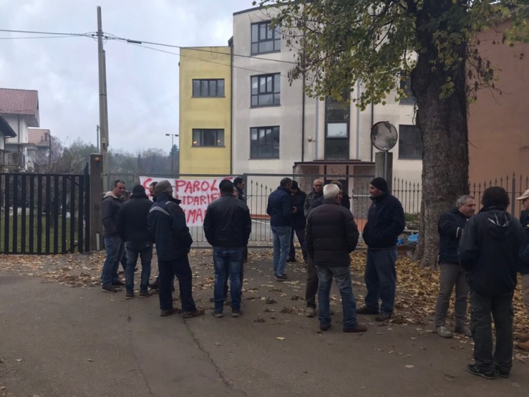 Tirocinanti in protesta davanti agli uffici del Parco delle Serre